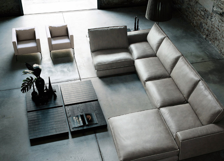 norhor复古全真皮转角沙发