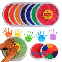 Childrens finger painting ink pad Baby graffiti washable paint Kindergarten 12-color palm color ink pad