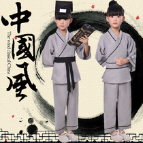 Childrens Ancient Clothing Hanfu Book Boy Girl Boy Girl Autumn Winter Play Out of Conqueror National School Conquerors Childrens Childrens Childrens Library Conserve Three Words