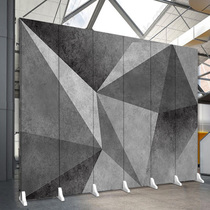 Health screen partition living room beauty simple mobile folding Chinese folding screen wall modern simple fabric curtain push and pull