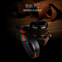 Leather camera hand lanyard micro single A6000 6500 6100 6700 RX1R2 camera cowhide wristband