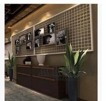 4mm thick tube thickened mesh hanging grid thick jewelry rack Clothing stall shelf Black grid grid grid