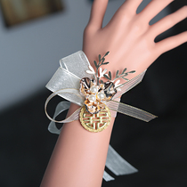 Senteal bride wrist floral bridesmaid Sisters Hanstyle wedding wedding bracelet with small frescoed bestie accompanied by a hand