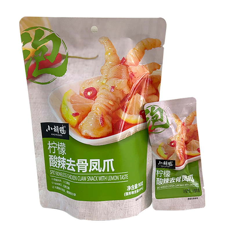 小胡鸭酸辣无骨鸡爪网红去骨柠檬凤爪泡椒脱骨即食零食卤味小吃