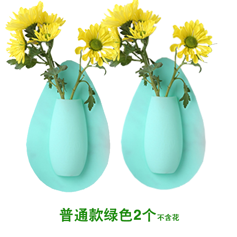 noctilucent nano creative magic silica gel vase decoration glass ceramic office wall flower arrangement strong adhesive traceless paste