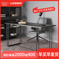 Willfully minimalist rock plate desk Home Nordic horizontal board book room Calligraphy Desk Small Family desk Desk Computer Desk