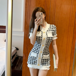 Spring and summer 2020 Korean style qianniage knitted dress