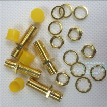 Copper - plated SMA - KKY SMA mother to mother SMA exterior screw inner hole double head panel fixed connector