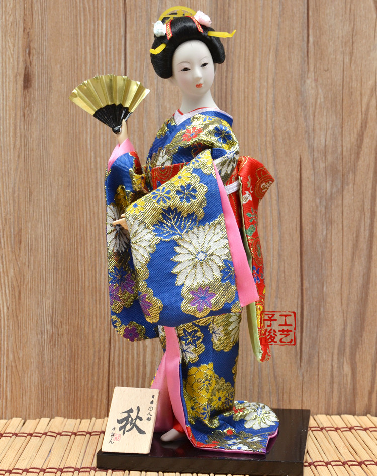 餐厅装饰艺妓日本人偶人形娃娃娟人和服娃娃日式桌面摆件家居礼品