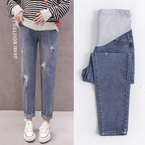 Maternity pants Spring and autumn outside wear denim trousers pencil radish pants maternity dress spring leggings outside the spring wear spring wear
