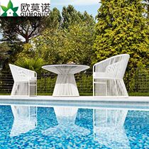 Outdoor Table And Table Rattan Sofa Small Tea Table Combined Casual Balcony Patio Outdoor Garden Coffee Hall Teng Table And Chairs Furniture