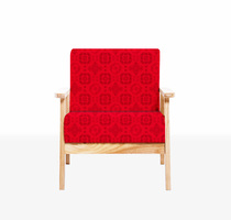 Edison clot red silk trend cartoon cute chair Hipster home Japanese wooden stool seat