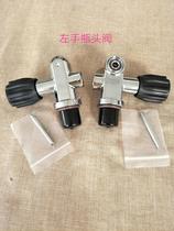 Technical Diving Left Hand Bottle Head Valve Reverse Bottle Head Valve Bottle Head Switch Diving Gas Cylinder Bottle Head Valve