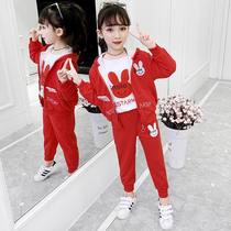 6 Girls dress three-piece suit 7 spring and autumn dress 8 foreign style 9 fashionable children 10 middle and big children 13-year-old girl sports clothes