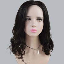 Full hand-woven real hair wig Female long curly hair Big wave clavicle hair fluffy natural breathable realistic needle delivery hood