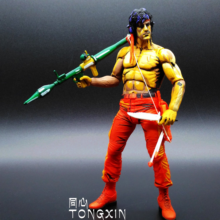 7寸第一滴血史泰龙兰博rambo电影可动人偶模型玩具铁血战士 neca