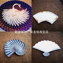 Japanese sashimi sushi embellishment decoration plate creative ornaments ceramic characteristic tempura plate fried plate