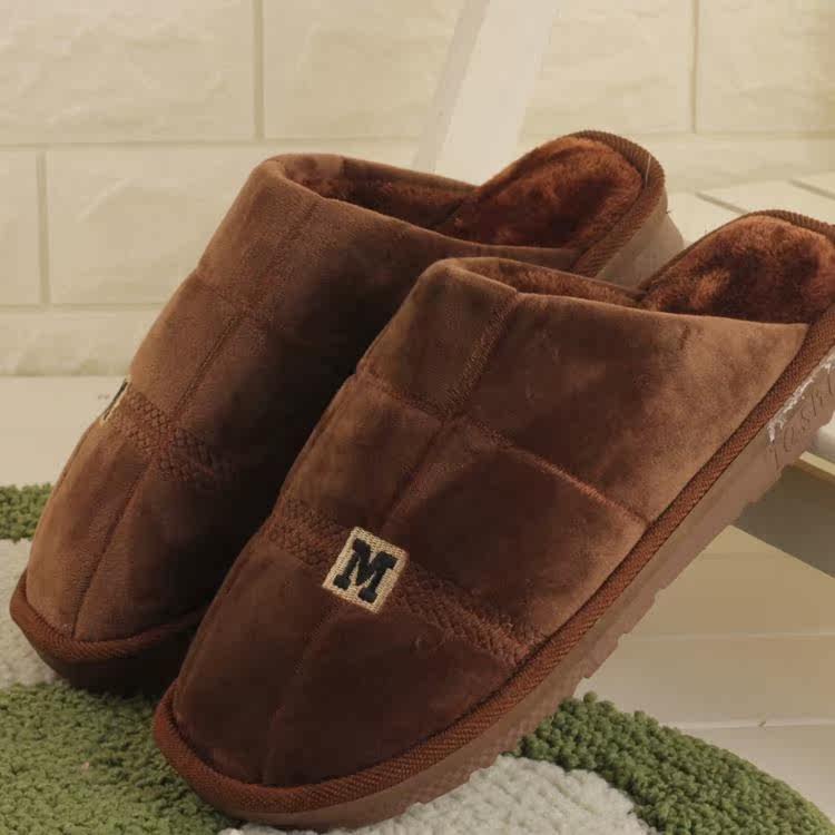 特大号超大码拖鞋男士居家防滑加厚大码棉拖鞋秋冬季包邮_7折现价26元