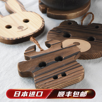 Japan imported casserole cushion cartoon soil pot cushion wooden rice pot mat wooden rice pot mat household cute