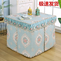 Winter thickened velvet square electric furnace cover fire cover mahjong machine cover fire table cover fire cover
