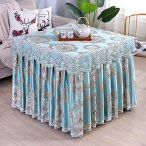 New square electric stove cover fire cover electric heater table cover dust cover summer thin European mahjong machine cover