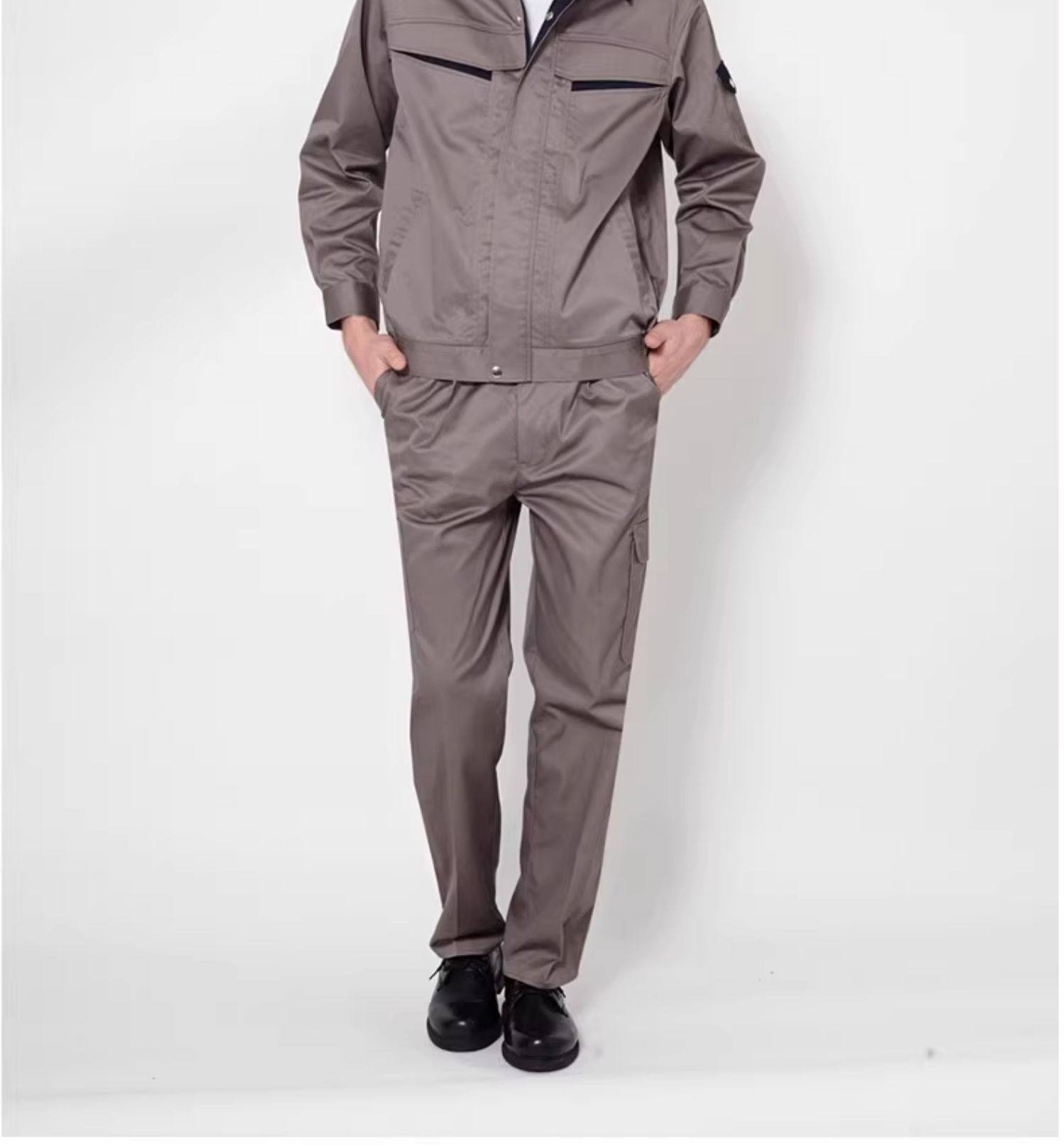 独自芳秋冬季长袖工作服套装电焊搬运汽修车间工厂劳动