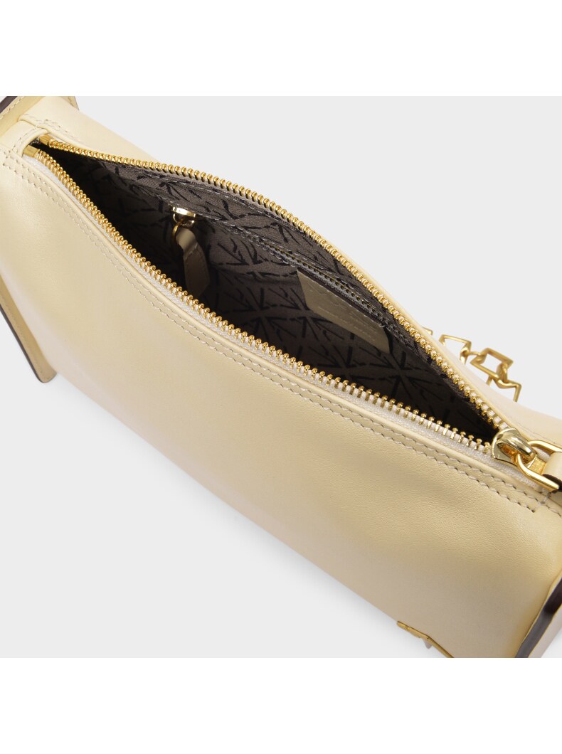 马努manuateliercarmen箭头包光面牛皮皮质单肩包手提链条包