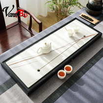 Whole piece of Wujin Stone Tea Plate Light Luxury Modern Kung Fu Tea Set Household Stone Tray Rectangular Tea Sea