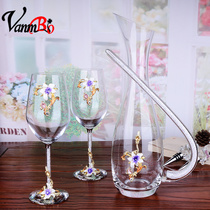 Luxury crystal glass wine set home high-grade wine decanter new creative personality light luxury Goblet