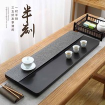 Natural Wujin Stone Tea Plate Kung Fu Tea Set Household Stone Simple Big Tea Table Tray Rectangular Tea Sea