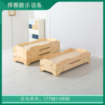 Kindergarten nap bed solid wood bed stacked bed primary school students noon care baby care class single bed early education lunch break