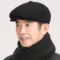 Middle-aged and elderly hats mens old man grandpa dad autumn and winter old man forward hat peaked cap to keep warm in winter
