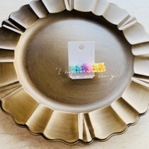 South Korea Dongdaemun Sweet Beauty Gradient Rainbow Colors Little Bear Soft Sugar Styling Hair Clip and Elegant Breeze