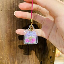 Japans Kyoto Golden Cabinet Temple Lucky to Bring Happiness Pink New Year Gift Pendant