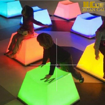 Luminous keyboard stool outdoor activities furniture bar nightclub hotel mall lobby with colorful luminous chairs