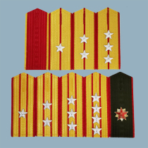 Retired and transferred to the collection inventory of old goods eight-seven 87-type Luhuang bottom red bar school Silver Star Wei hard shoulder card Title