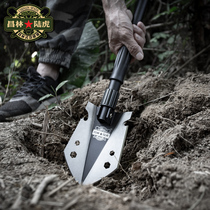 Changlin 1608 engineering shovel high hardness stainless steel multifunctional folding shovel outdoor camping car self-defense tool