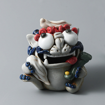 Fanyue tea ceremony tea pet can raise the hand-made Jingdezhen made fragrant device ginseng Ruyi fortune creative gift