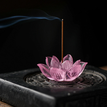 Liuli lotus incense burner home sandalwood stove line incense burner Japanese incense parchen small incense burner Buddha Lotus ornaments