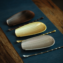 Alloy tea tea set tea ceremony six gentleman bamboo kung fu tea set tea tools tea spoon teaspoon