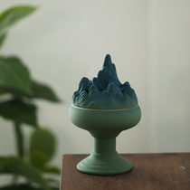 Jingdezhen retro Qianli Jiangshan Boshan furnace ceramic aroma diffuser Zen Indoor Pan incense tower incense burner ornaments