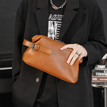 Hong Kong mens new retro clutch trend fashion large-capacity clutch clutch mobile phone bag mens bag