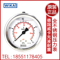 German wika Wicca filled fluid seismic EN837 pressure gauge 213 53 063 axial radial pressure gauge