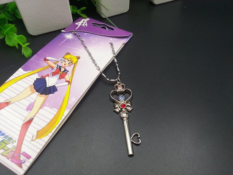 包邮美少女战士变身器心形银色项链/钥匙扣月野兔sailor moon挂饰_7折