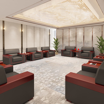Conference room Office sofas minimalist business guests VIP talks to receive single-place tea table combined genuine leather furniture