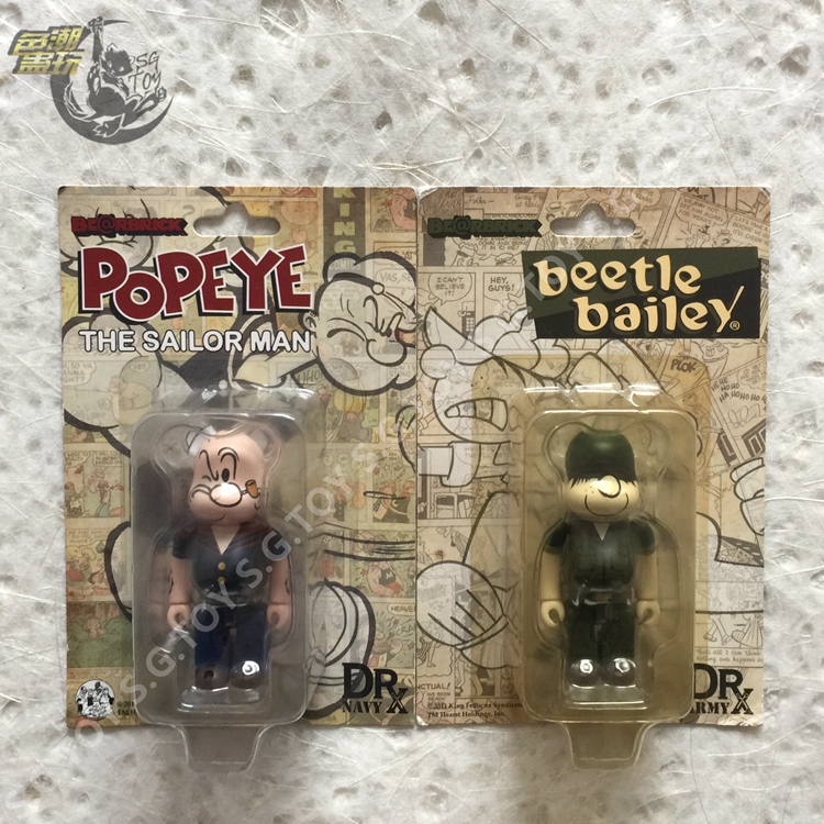 BEARBRICK 100% DRX 大力水手beetle bailey 一对2011 POPEYE - Taobao