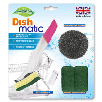 UK imports Dish Matic Murchison Sponge Brush Steel Wire Ball Kitchen Clean Handle Long Handle Brushed Pan Brush