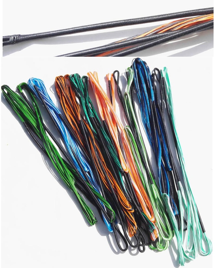 新款反曲弓弓弦 美式猎弓直拉弓飞速彩弦 纯手工制作一体弓可定制_双