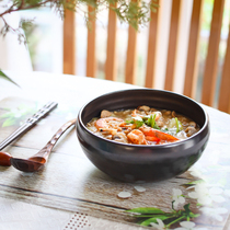 Noodle Bowl Super ceramic soup ramen noodles covered with rice Nordic black Japanese and Korean household commercial ins beef ramen bowl