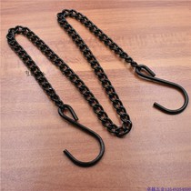 2 0-wire electroplated swimming black chain Black iron chain Black thick chandelier chain Partition decorative iron chain